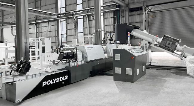 One-stage plastic recycling machine